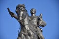 Monument to king Peter I Karadjordjevic of Serbia in Novi Sad, made it in this 2018 year. P Royalty Free Stock Photo