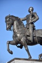 Monument to king Peter I Karadjordjevic of Serbia in Novi Sad, made it in this 2018 year. P Royalty Free Stock Photo