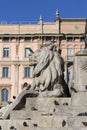 Monument to king Victor Emmanuel II on Cathedral Square , Milan, Italy. Royalty Free Stock Photo