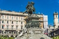 Monument to king Victor Emmanuel II in Duomo Square in Milan, Italy Royalty Free Stock Photo