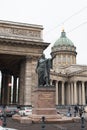 Monument to Kutuzov on the background of the Kazan Cathedral in