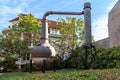 Monument to the large distillation apparatus, Fecamp, France