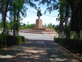 Monument to Lenin from afar. Royalty Free Stock Photo