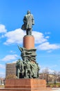 Monument to Lenin in Kaluga Square, Moscow Royalty Free Stock Photo