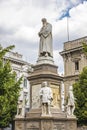 Monument to Leonardo Da Vinci in Milan, Italy Royalty Free Stock Photo