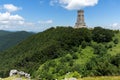 Monument to Liberty Shipka and landscape to Stara Planina Balkan Mountain, Bulgaria Royalty Free Stock Photo
