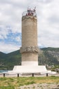 Monument to the lighthouse on the island of Utrish, built in 1975 in tribute to all sailors of