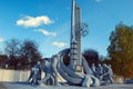 Monument to the Liquidators of Chernobyl who bravely dealt with the nuclear disaster Royalty Free Stock Photo