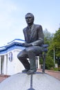 Monument to Lobanovskyi near stadium in Kyiv, Ukraine