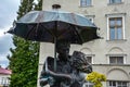 Monument to lovers in the city of Drohobych, Ukraine Royalty Free Stock Photo