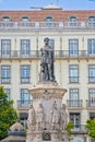 Statue of Luis de Camoes in Lisbon Royalty Free Stock Photo