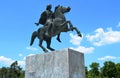 Monument to the Macedonian Alexandr in the Thessaloniki Royalty Free Stock Photo