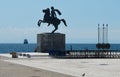 Monument to the Macedonian Alexandr in the Thessaloniki Royalty Free Stock Photo