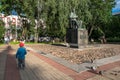 The monument to the major Russian satirist of the 19th century Saltykov-Shchedrin in the city of Tver, Russia.