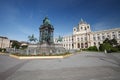 Monument to the Maria Theresien Denkmal and Natural History Muse Royalty Free Stock Photo