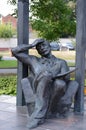 Monument to Mark Chagall based on the picture of Marc Chagall `La Promenade` in Vitebsk.