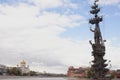 Monument To mark the 300th anniversary of the Russian fleet, Zurab Tsereteli was built in 1997