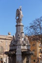 The monument to the Marquis of Campo Sagrado or Genio Catala is a monumental fountain with sculptures in Barcelona