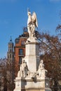 The monument to the Marquis of Campo Sagrado or Genio Catala is a monumental fountain with sculptures in Barcelona
