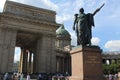 Monument to Marshal Kutuzov at Kazan Cathedral, Saint Petersburg, Russia Royalty Free Stock Photo