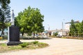 Monument to Maxim Gorky in Akhtyrskiy settlement Royalty Free Stock Photo