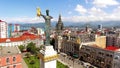 Monument to Medea on Europe Square in Batumi Georgia, aerial view, history