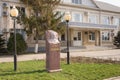 Monument to Memory Maltabar Leonid Markovich installed before running wine fanagoria plant, villa