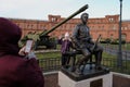 Monument to Mikhail Kalashnikov near the Museum of Artillery in St. Petersburg