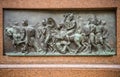 Monument to Minin and Pozharsky, a bronze statue on Red Square in Moscow, Russia, in front of Cathedral of Vasily the Blessed, or Royalty Free Stock Photo