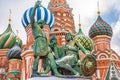 Monument to Minin and Pozharsky on Red Square. Moscow, Russia Royalty Free Stock Photo