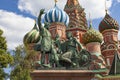 Monument to Minin and Pozharsky on Red Square in Moscow, Russia Royalty Free Stock Photo