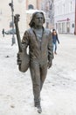 Monument to musician Tadeusz Nalepa in Rzeszow, Poland.