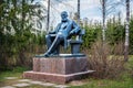 Monument to A.N. Ostrovsky  in the estate of Ostrovsky Shchelykovo, Kineshma Royalty Free Stock Photo