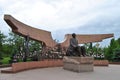 Monument to Nazarbayev in the park of the first President of the Republic of Kazakhstan in Almaty