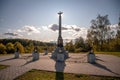 Monument to the 2nd cuirassier division on the Borodino field in the Moscow region of Russia.