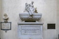 Monument to Niccolo di Bernardo dei Machiavelli in Santa Croce Church in Florence on Royalty Free Stock Photo