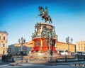 The monument to Nicholas I 1859 in St. Petersburg,