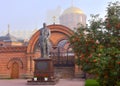 Monument to Nicholas II and Tsarevich Alexey at the Alexander Nevsky Cathedral in