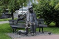 Monument to Nikolai Yakovchenko famous actor in Kyiv Ukraine