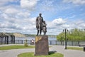 Monument to Fridtjof Nansen in the city of Marks. Royalty Free Stock Photo