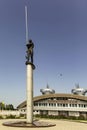 Monument to Olympic champion Serhiy Bubka in the center of Donetsk, Ukraine. June 2012