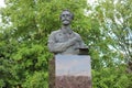 Monument to the famous Russian landscape painter Isaac Levitan in the town of Ples on the Volga