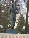 A monument to the outstanding Soviet football player Eduard Streltsov Royalty Free Stock Photo