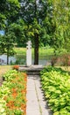 Monument to partisans on the embankment of the river Neman. Druskininkai