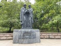Vladivostok, Russia, September, 19, 2022. Monument to the patrons of the family, the Holy faithful Prince Peter and Princess Fevro