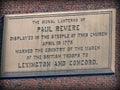 Monument to Paul Revere in Boston, Massachusetts