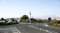 Monument to the peasant on a road in Lanzarote