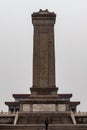 The Monument to the People`s Heroes on Tiananmen Square