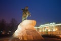 Monument to Peter the Great Bronze Horseman. Night St. Petersburg Royalty Free Stock Photo