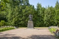 Monument to Peter the Great in the Central Park of Culture and Leisure Dubki city of Sestroretsk, St. Petersburg